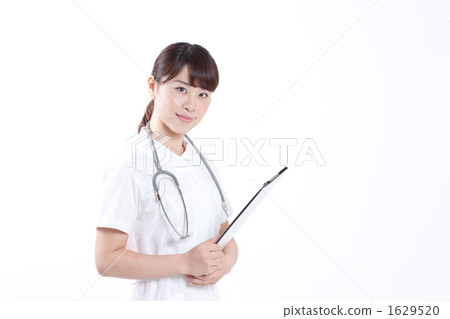 Female nurse with files Female nurse with files 1629520