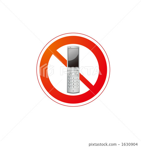 Mobile phone prohibition mark - Stock Illustration [1630904] - PIXTA