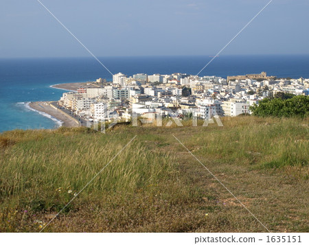 "Aegean and Rhodos City New Town" from the Smith Mountain of "Rhodos" (Greece) 1635151