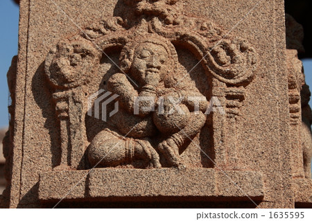 Pillar sculptures of Hampi remains Pillar sculptures of Hampi remains 1635595