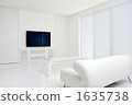 Simple modern living room with pure white 1635738