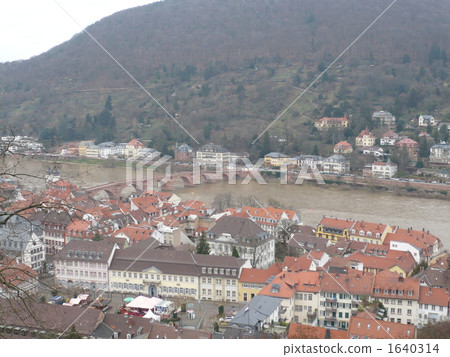 從海得爾堡城堡觀看的地平線在德國 1640314