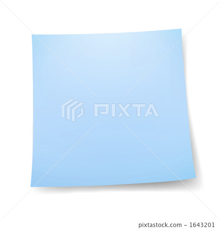 Sticky Notes memo paper sticker blue - Stock Illustration [1643201] - PIXTA
