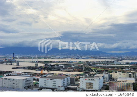 Landscape in the direction of Muko river and Amagasaki 1645848