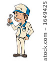 blue collar worker, laborer, cartoon character 1649425
