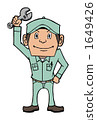 blue collar worker, laborer, cartoon character 1649426