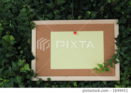Yellow paper Cork board Ivy Wire plants ② 1649451