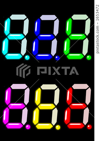 7seg LED - Stock Illustration [1653472] - PIXTA