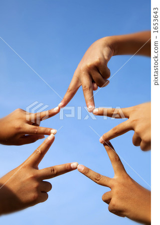 Star shape made with a child's fingertip 1653643