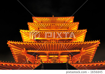 Five-story pagoda of Shitennoji (night view) 1656845