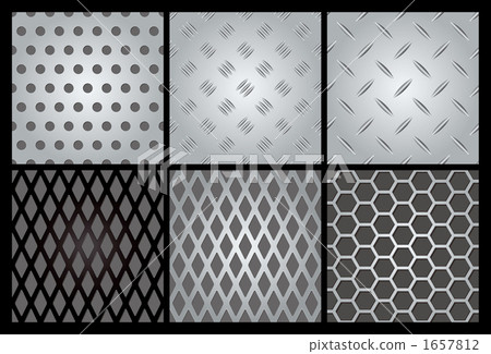 Metal pattern set - Stock Illustration [1657812] - PIXTA