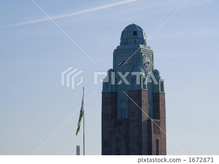Clock tower of Helsinki Central Station Clock tower of Helsinki Central Station 1672871