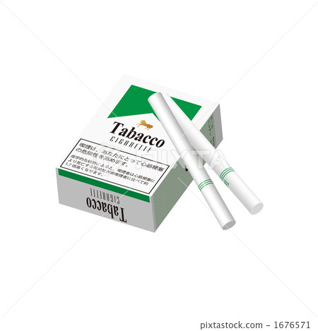 香煙箱子和兩根香煙的例證 1676571