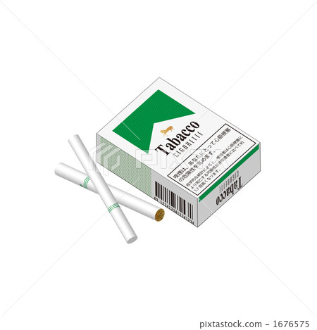 香煙箱子和兩根香煙的例證 1676575