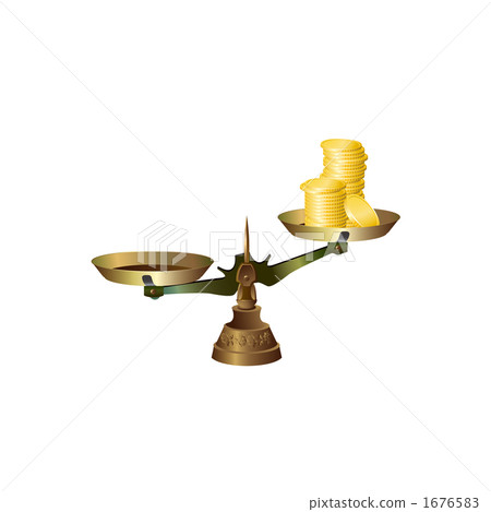 重要的事情而不是金錢(上層餘額和金幣的插圖) 重要的事情而不是金錢(上層餘額和金幣的插圖) 1676583