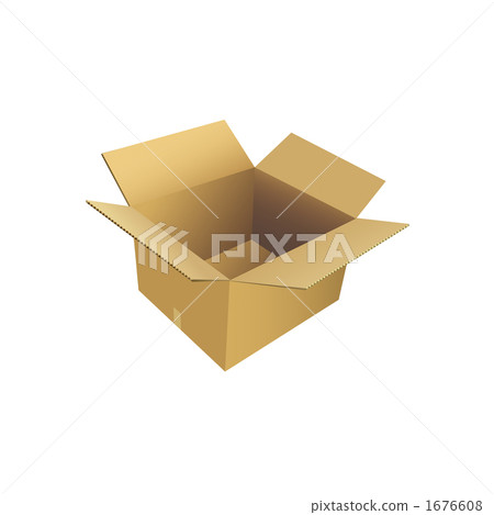 Illustration of an open cardboard box Illustration of an open cardboard box 1676608