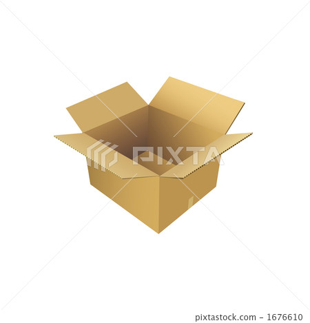 Illustration of an open cardboard box Illustration of an open cardboard box 1676610