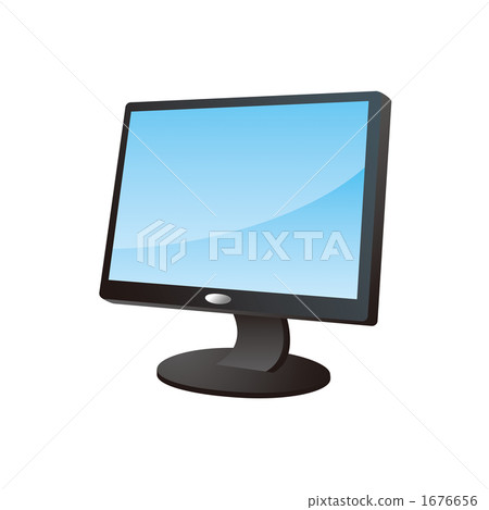台式計算機的LCD顯示器的例證 1676656