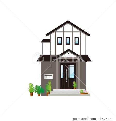 Illustration of a detached house 1676988