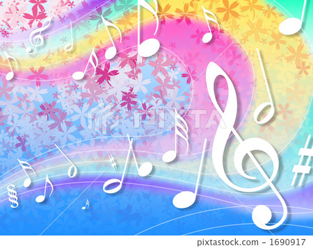 Illustration of musical notes 1690917