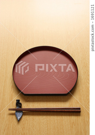 Tray and chopsticks / Japanese cuisine image 1691121