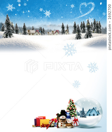 snowman, present, fallen snow 1692700