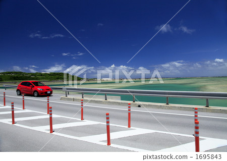 Red compact car 1695843