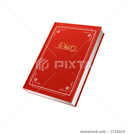 一本紅色日誌的例證 1710014