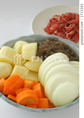 I prepared ingredients to make meat and potatoes I prepared ingredients to make meat and potatoes 1713383