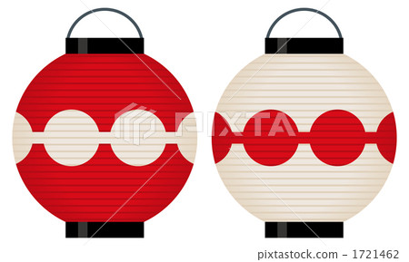 Dumpling lantern (red and white) - Stock Illustration [1721462] - PIXTA