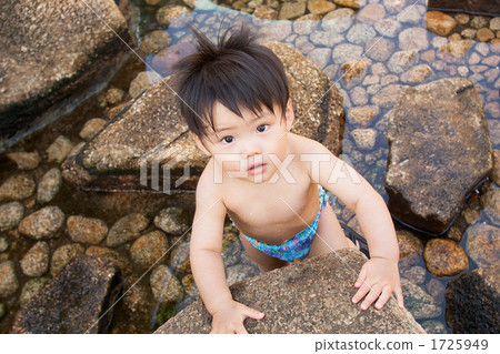 nudity, playing in water, rocky stretch 1725949