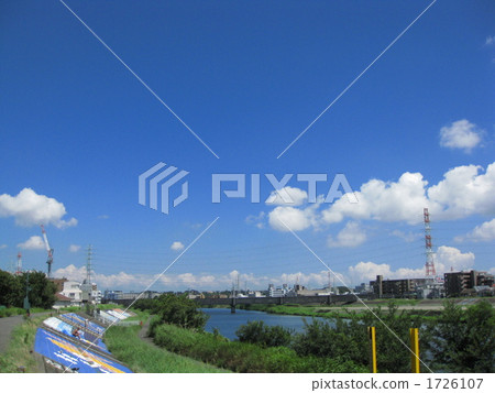 Tsurumi River and sky 1726107