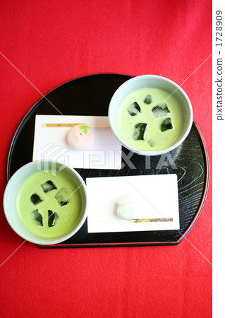 Matcha · Japanese sweets · red hair 1728909