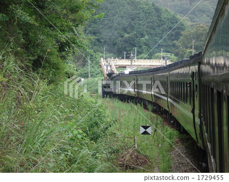 C 57型蒸汽機車SL從山口線SL的最後一艘船上射出 C 57型蒸汽機車SL從山口線SL的最後一艘船上射出 1729455