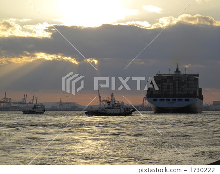 Container ship of Kobe Port 1730222