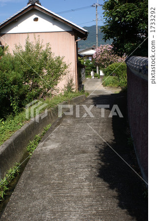 Back side of alley of summer countryside 1733292