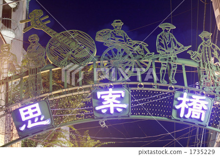 Night view of Nagasaki thinking bridge 1735229