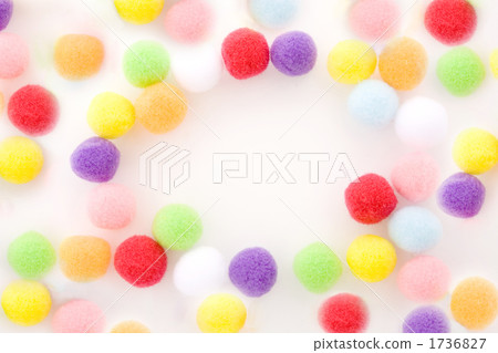Candy color cotton ball character space 1736827