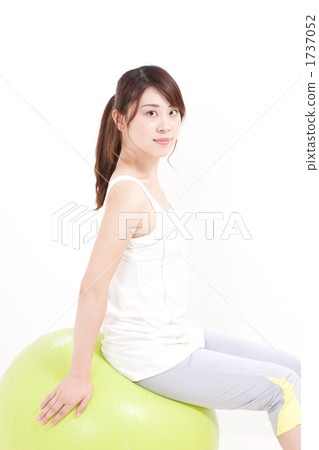 Balance ball and female Balance ball and female 1737052