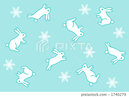 兔子圖案（淺藍色） 1740279