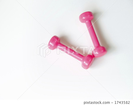 兩個粉紅色啞鈴（小於） 1743582