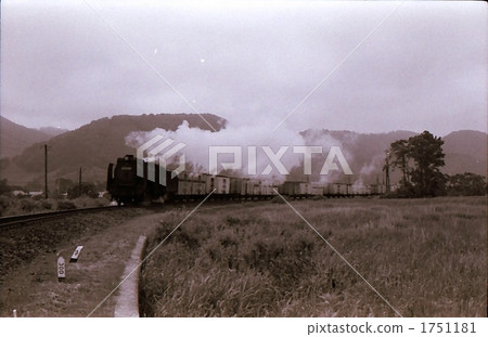 D 52 towing cargo train going on the lake of Onuma Showa Showa 44 1751181