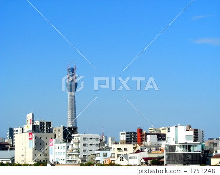 東京天空樹從遠處 1751248