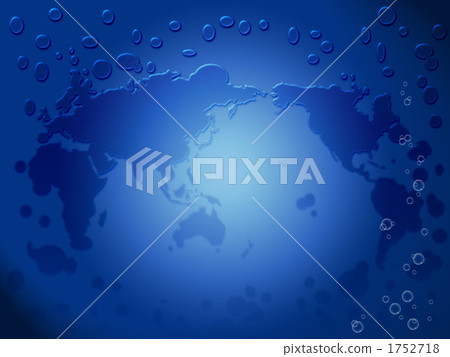 World map of water drops - Stock Illustration [1752718] - PIXTA