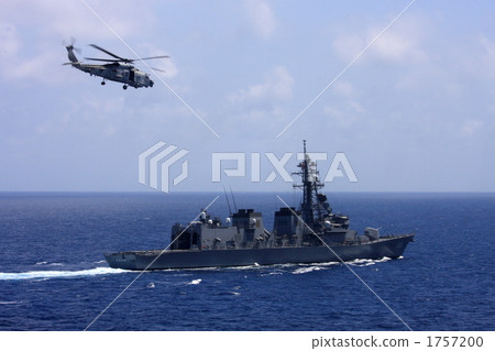 Escort and helicopter 1757200