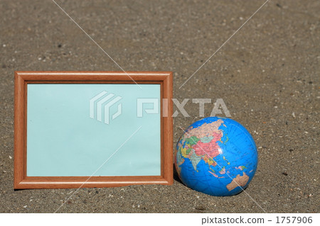 Photo Frame Globe Sandy Blue ① 1757906