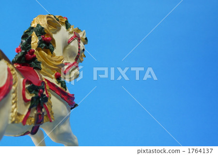 art work, industrial art object, wooden horse 1764137