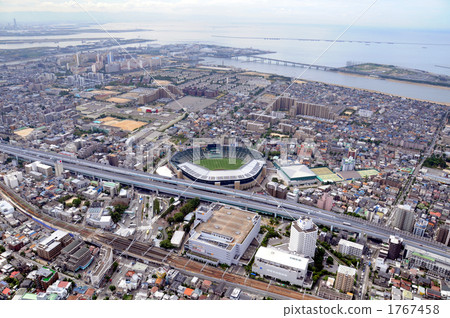 Nishinomiya Koshien-hama的鳥瞰圖 1767458