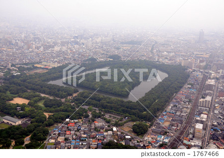 Daisen Tomb burial mound (Emperor Nintoku) aerial photograph 1767466
