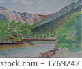 Shinshu Kamikochi Kappa Bridge and Hodaka rainfall watercolor painting 1769242